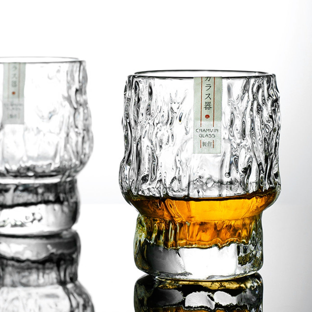 Chamvin Crystal ‘Hammered’ Tumbler Whisky Glasses