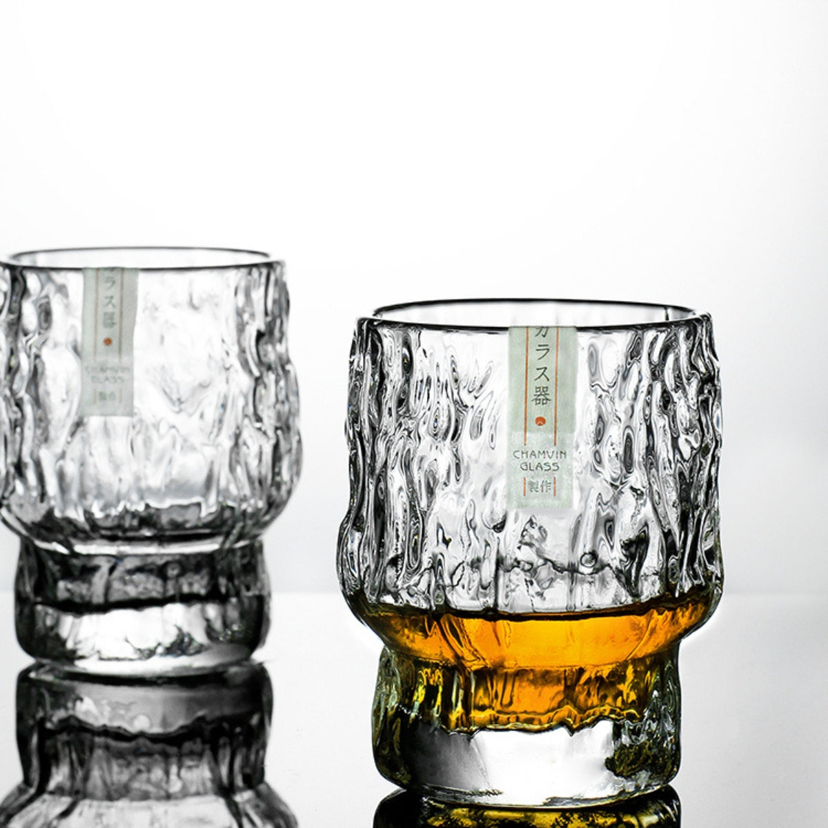 Chamvin Crystal ‘Hammered’ Tumbler Whisky Glasses